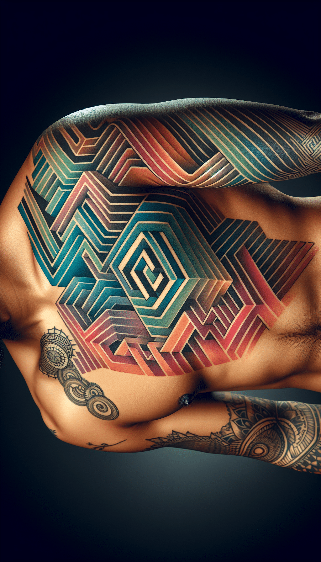 Exploring Geometric Gradient Tattoos: Meaning and Ideal Body Placement